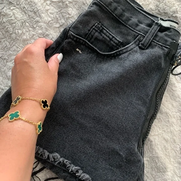 Off white denim shorts